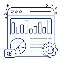 Modern design icon of web statistics vector