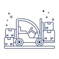 Modern design icon of forklift truck vector