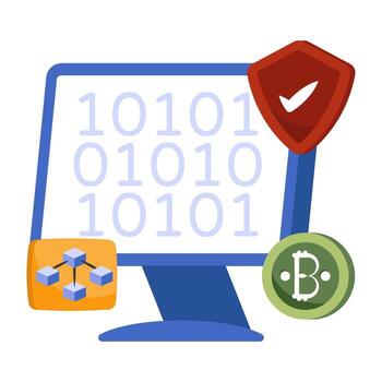 vector diseño de seguro binario datos