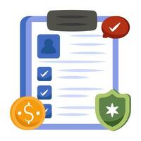 An icon design of health insurance policy vector