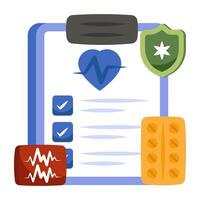 Trendy vector design of heart report