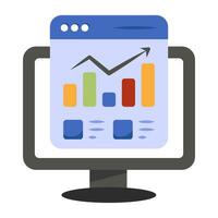 Premium design icon of web statistics vector