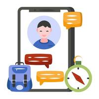 Perfect design icon of mobile chatting vector