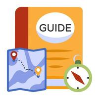 A creative design icon of guidebook vector