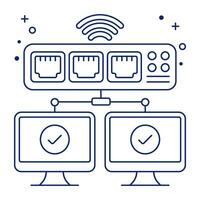 An icon design of ethernet network vector