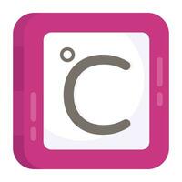 An icon design of celsius vector