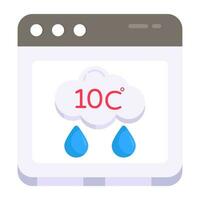 Mobile weather app icon in premium style vector