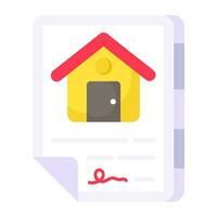 A unique design icon of property paper vector