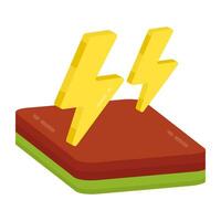 Creative design icon of thunderstorm vector