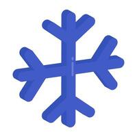 icono de diseño moderno de copo de nieve vector