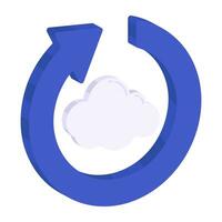 icono de diseño único de actualización en la nube vector