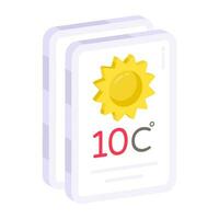 Trendy design icon of weather card vector