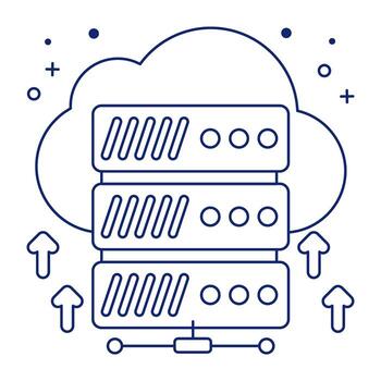 A unique design icon of cloud database vector