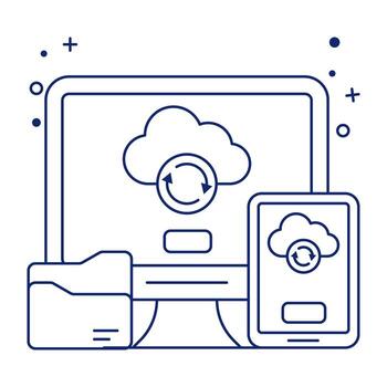 A linear design icon of responsive design vector