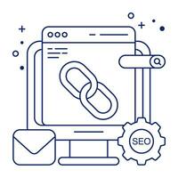 An icon design of linked website vector