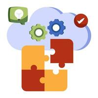 Modern design icon of cloud logic vector