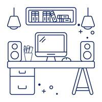 An icon design of workplace vector