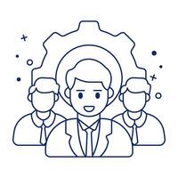 An icon design of team management vector