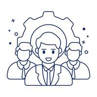 An icon design of team management vector