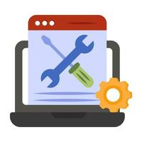 A unique design icon of web maintenance vector
