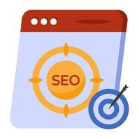 Perfect design icon of seo target vector