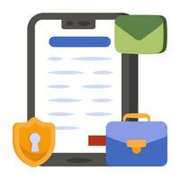 An icon design of secure contract vector