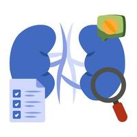 Premium download icon of kidneys function test vector