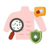 Editable design icon of body diagnose vector