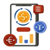Perfect design icon of mobile cryptocurrencies vector