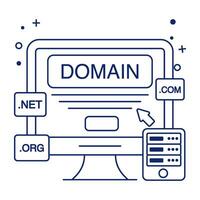 An icon design of online domains vector