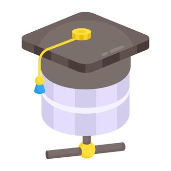 un icono diseño de red base de datos vector