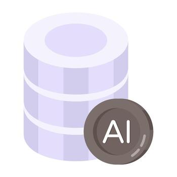 un icono diseño de ai base de datos vector