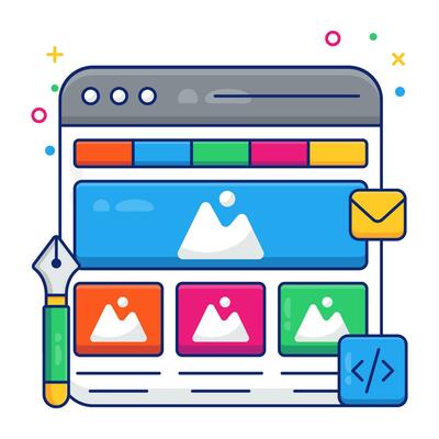 A premium download vector of web wireframe