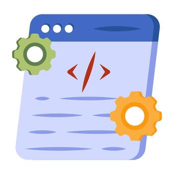 Unique design icon of software development vector