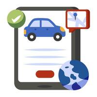 Vector design of mobile car booking