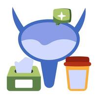 Conceptual flat design icon of bladder vector