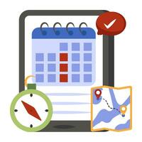 An icon design of mobile schedule vector