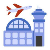 An icon design of airport vector