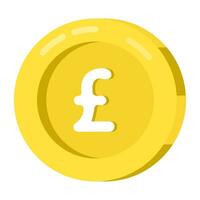 Premium download icon of pound coin vector