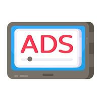Modem design icon of mobile ad vector
