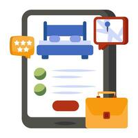 Creative design icon of mobile hotel booking vector