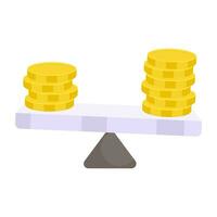 Editable design icon of financial balance vector