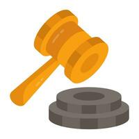 An editable design icon of auction vector