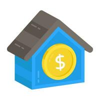 Trendy vector design of home payment