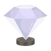 Trend design icon of diamond vector