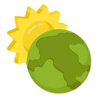 An icon design of global warming vector