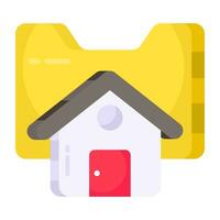 Conceptual flat design icon of real estate website vector