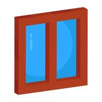Editable design icon of window vector