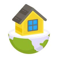 creativo diseño icono de hogar para rebaja vector