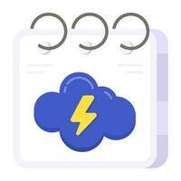 An icon design of weather calendar vector